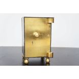 Heavy brass & metal small safe box -No key