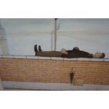 L S Lowry print 'Man lying on wall' 40 cm x 46 cm