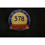 Vintage Hackney carriage badge Bristol 378