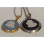 2 Wedgwood jasper necklaces