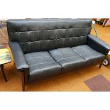 Early 1970's leatherette 3 seater settee