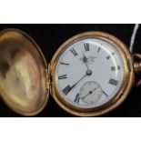 Gold plated Waltham pocket watch A/F