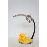 Chrome & yellow shell petrol pump handle