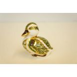 Royal crown derby duck with gold stopper