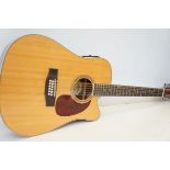 Gear4 music 12 string semi acoustic guitar with so