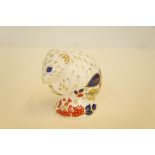 Royal crown derby dormouse with gold stopper