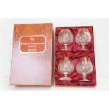 Doulton International crystal case set of 4 glasse