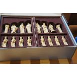 Gods of mythology chess set with inlaid chess boar