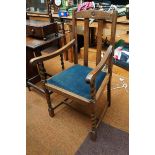 Oak Edwardian arm chair