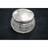 Silver topped jar