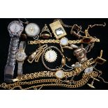 Collection of costume jewellery & watches