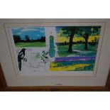 Harold Riley The Belfry sketch book print 48 cm x