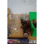 Collection of glass ware to include decanters