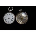 2x Silver fob watches