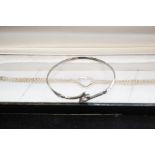 Silver bangle & bracelet