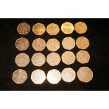 Collection of 20 collectable 50p coins