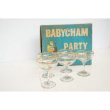 Babycham party pack - with 5 extra glasses