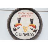 Wooden Guinness barrel top sign