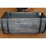 Quarter beer barrel planter