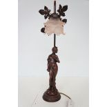 Resin classical figure lamp Height 54 cm
