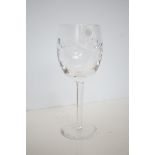 Victorian glass goblet signed (Tyrshe)