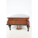 Bur walnut piano jewellery box