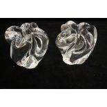 Pair of Serves Crystal candle holders