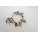 Silver charm bracelet ( 9 charms )