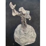 Yaacov Heller silver sculpture on stone base - Mos