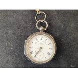 Silver cased pocket watch -The climax trip action