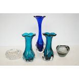 5 Pieces of art glass