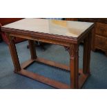 Carved oak alter table with presentation plaque 16