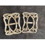 Pair of silver shoe buckles