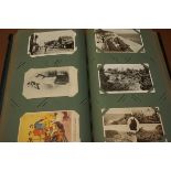 An album of 196 military & other postcards