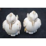 Pair of Clarice Cliff love birds pipe rests