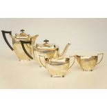 Silver four piece tea service - James Dixson & Son