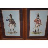 2x Pictures of army soldiers from 1810 & 1815 fram