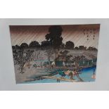 Framed Japanese watercolour