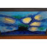 Acrylic on board abstract (Serene seascape) Artist