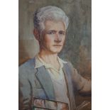 Watercolour of Colin Clough Hilton Self Portrait B