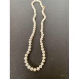 Pearl necklace with 14ct gold clasp