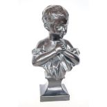 Large resin bust of a young boy