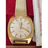 Gents Rotary automatic gold plated wristwatch