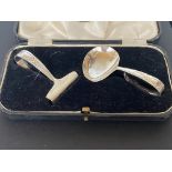 Boxed silver christening set