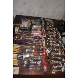 Very large collection of souvenir spoons - some si