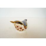 Royal crown derby chaffinch with gold stopper boxe