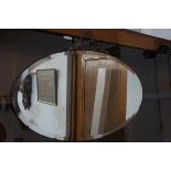 Art deco bevelled mirror