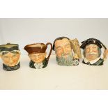 4x large Royal Doulton toby jugs