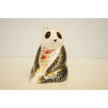 Royal crown derby panda with gold stopper