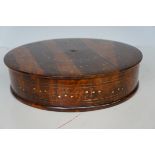 Large inlaid circular box